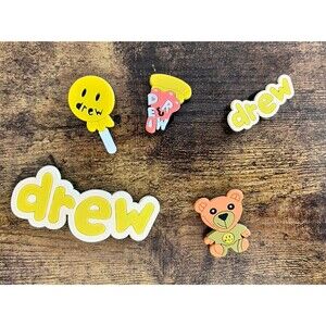 Drew House Jibbitz For Crocs Set Of 5 NEW Justin Beiber